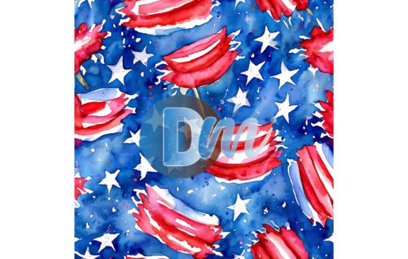 4th of July Seamless Pattern 22 for Creative and Practical Use