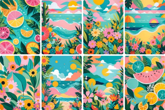 Abstract Summer Illustration: Redefining Visual Storytelling for a New Creative Economy