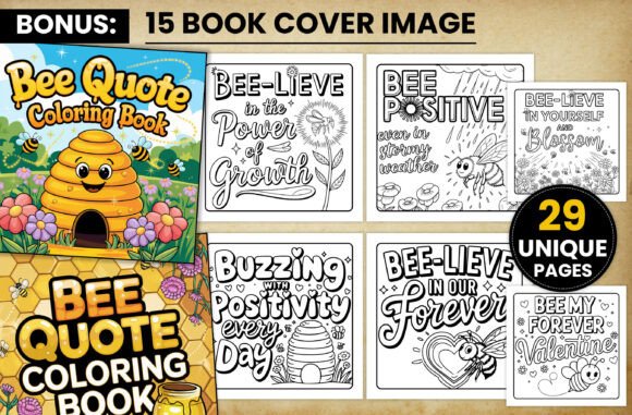 Bee Quote Coloring Pages: Creative Calm