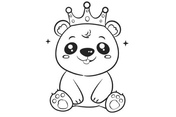 Cute Animals King Coloring Page
