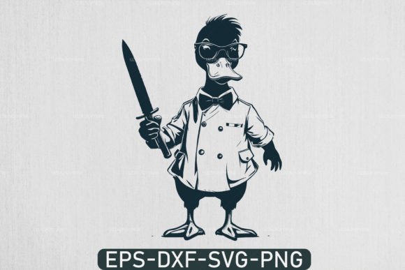 Cute Duck SVG and Duck Holding a Knife Svg: Creative Tools for Digital Design