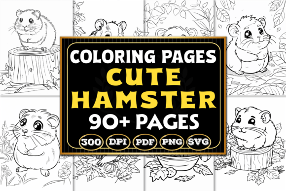 Cute Hamster Coloring Pages for Creative Expression and Relaxation