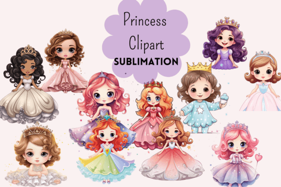 Cute Princess Clipart Sublimation: Bringing Whimsical Designs to Life
