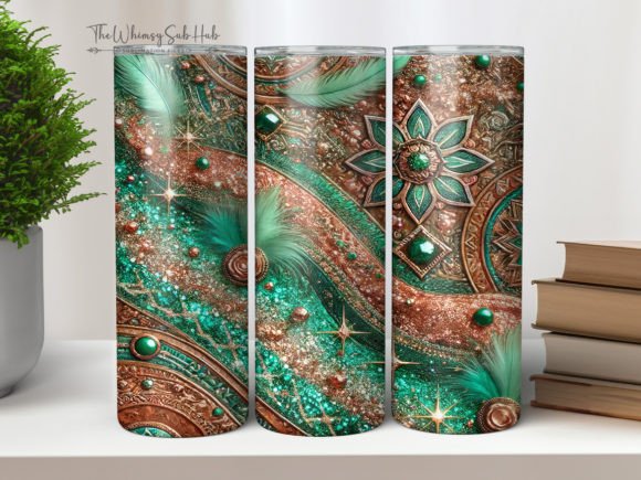 Evaluating the Western Glitter 20 Oz Skinny Tumbler PNG for Creative and Commercial Projects