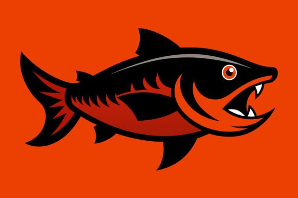 Fish Angry Icon Vector Illustration: A Unique Visual Tool for Digital Design