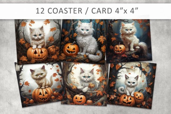 Halloween Cat Square Coaster Bundle: A Practical Evaluation for Seasonal Decor