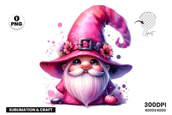 Halloween Pink Gnome Sublimation Clipart: A Practical Resource for Seasonal Crafting