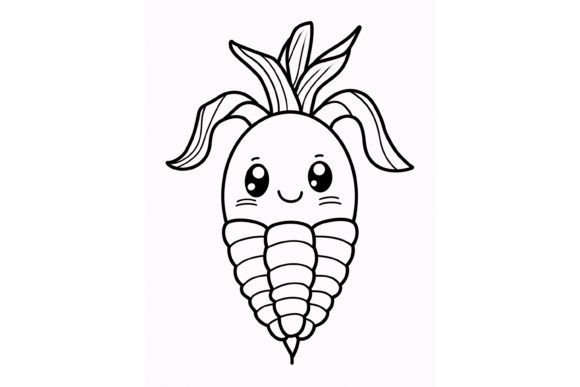 Kawaii Sweet Corn Coloring Page: A Fun and Creative Way to Express Yourself
