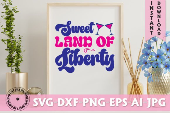 Sweet Land of Liberty Retro SVG Design: A Unique Blend of Nostalgia and Modern Creativity