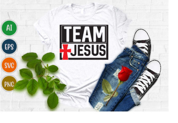 Team Jesus Graphic T-Shirt: A Bold Display Font for Faith-Based Campaigns