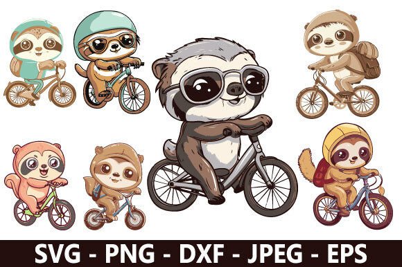 The Emotive Appeal of the Cute Biking Sloth SVG Bundle in Modern Design