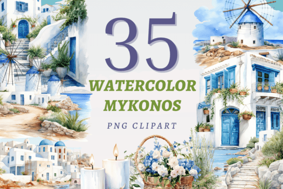 The Rise of Watercolor Mykonos PNG Bundle: A Creative Revolution in Digital Design