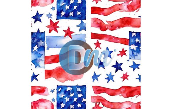 The Visual Identity of Patriotism: Analyzing the 4th of July Seamless Pattern 38