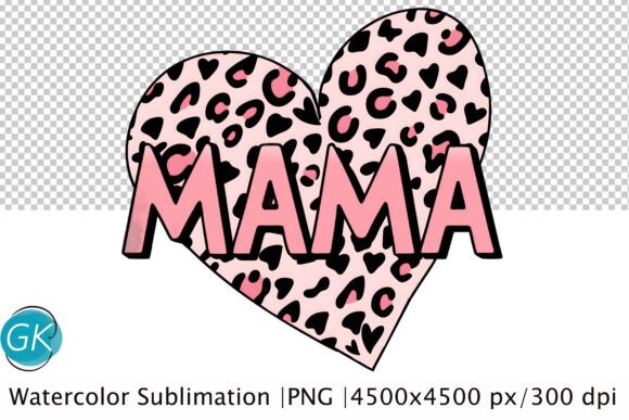Valentine Mama Leopard Print Heart PNG – A Versatile Asset for Modern Creatives and Brands